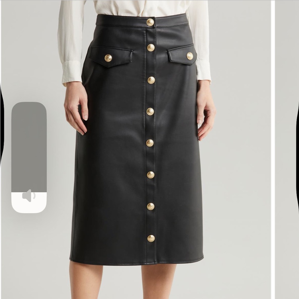 NWOT L’AGENCE faux leather skirt (14)